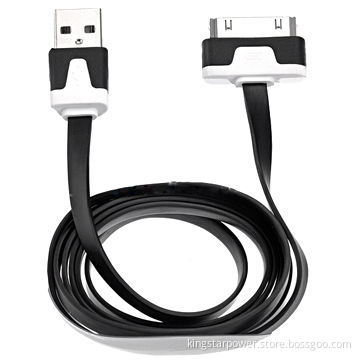 USB Data Cable for iPhone 3 3S 4 4S iPad 2 3 iPod, Flat Noodle Style, Different Colors